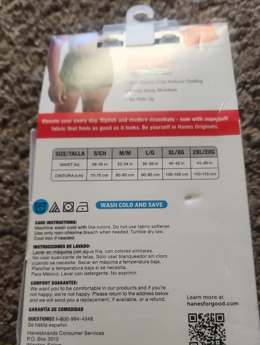 Hanes Men’s 3-Pack Supersoft Boxer Briefs – Black & Gray Size 2XL(44-46)
